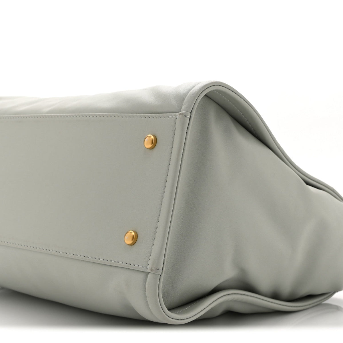 Calfskin Small Deauville Tote Light Grey
