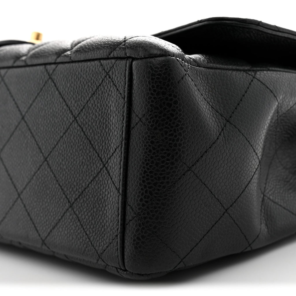 Caviar Quilted Maxi Double Flap Black