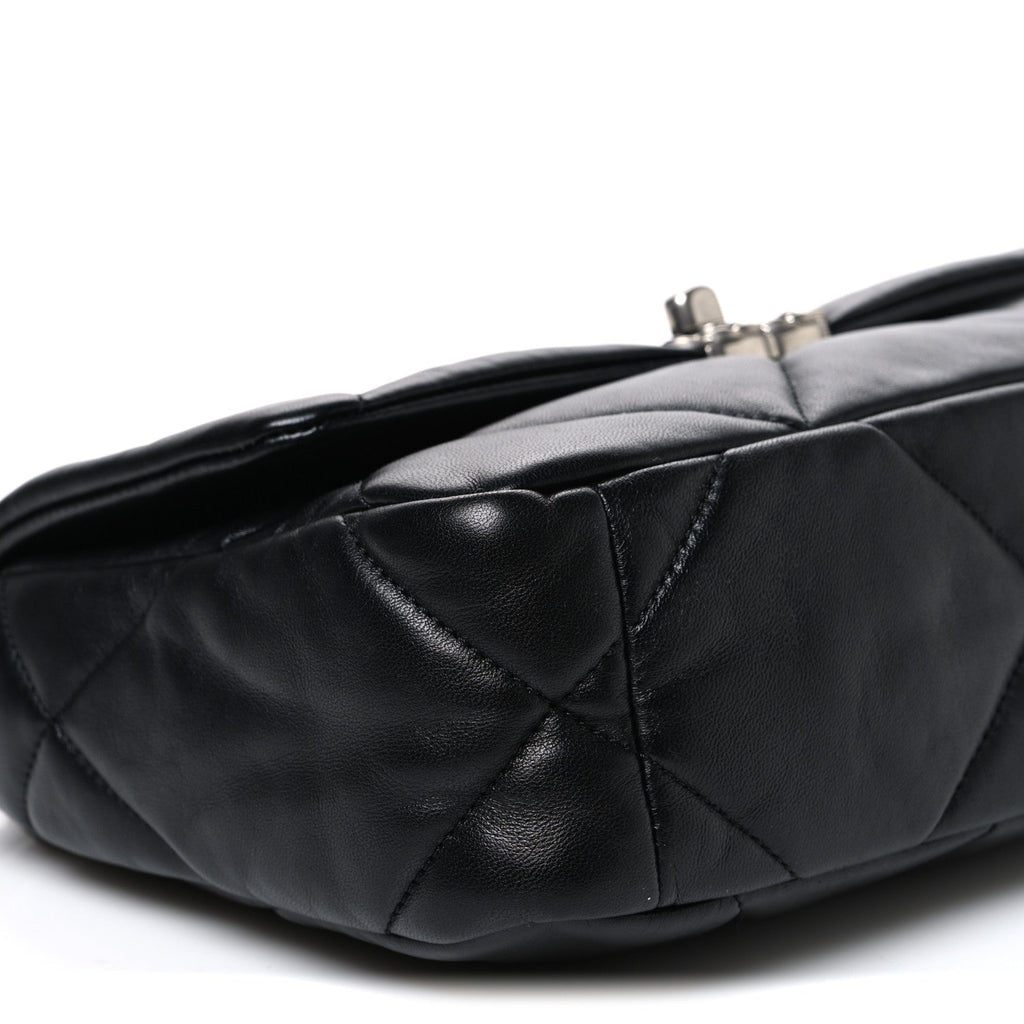 Lambskin Quilted Medium Chanel 19 Flap Black