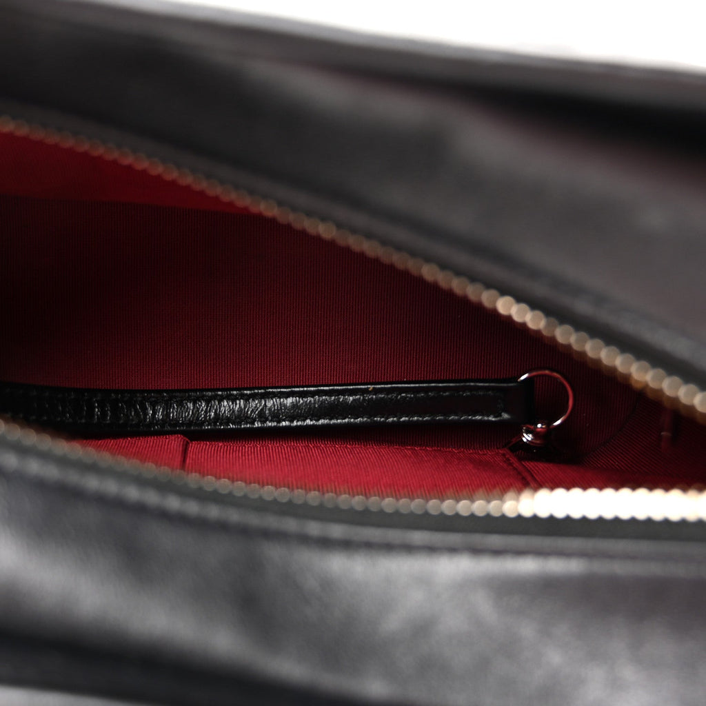 Aged Calfskin Quilted Small Gabrielle Hobo  Black