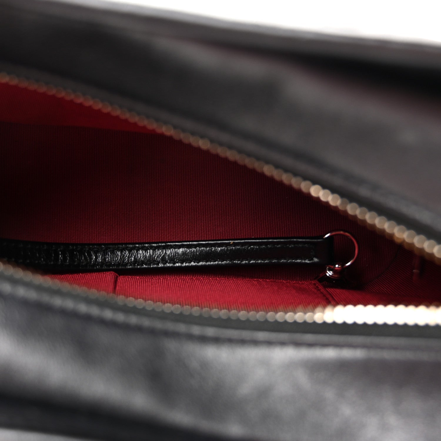 Aged Calfskin Quilted Small Gabrielle Hobo  Black