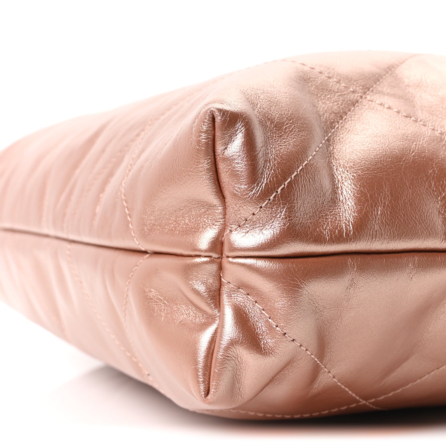 Metallic Calfskin Quilted Chanel 22 Copper