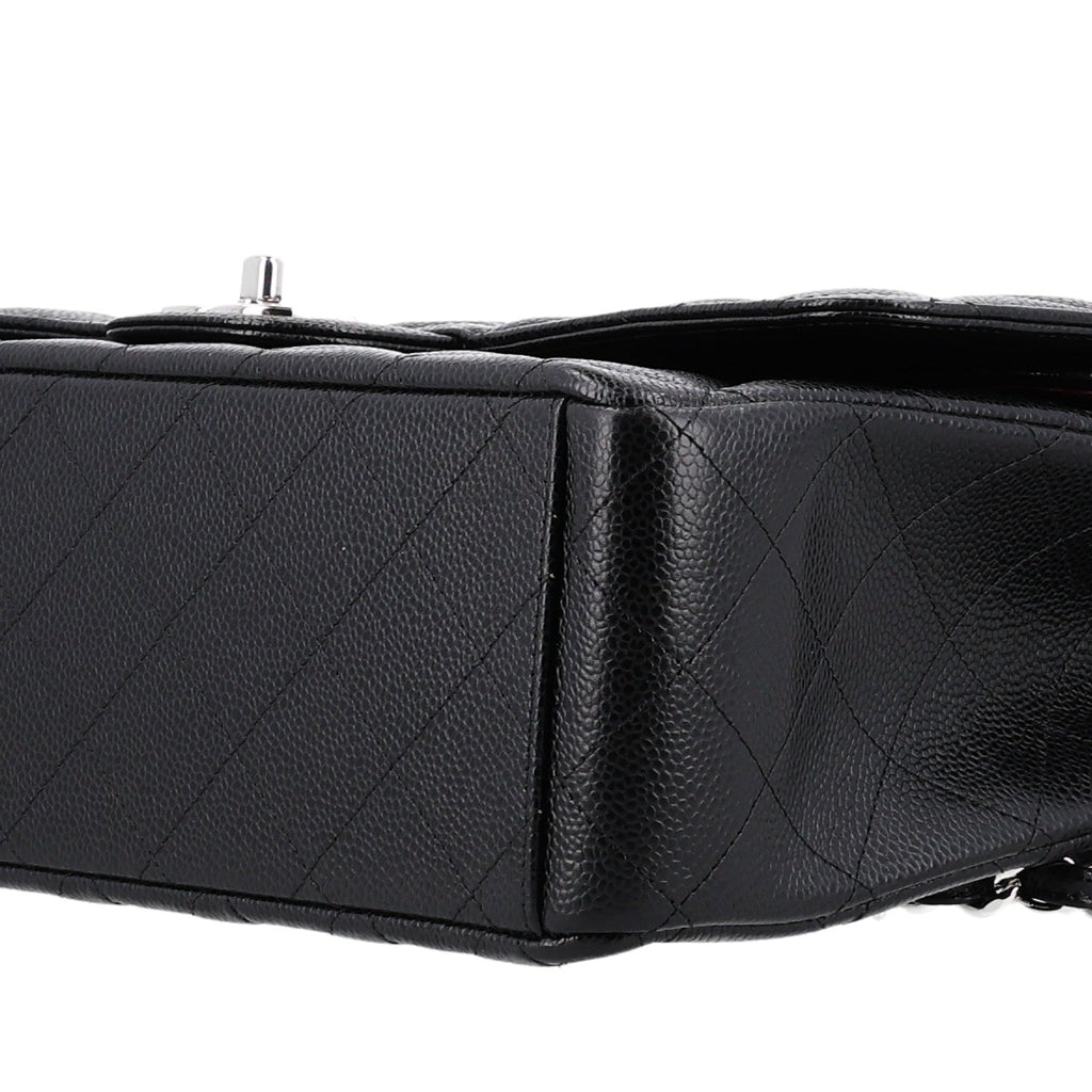 Caviar Quilted Maxi Double Flap Black