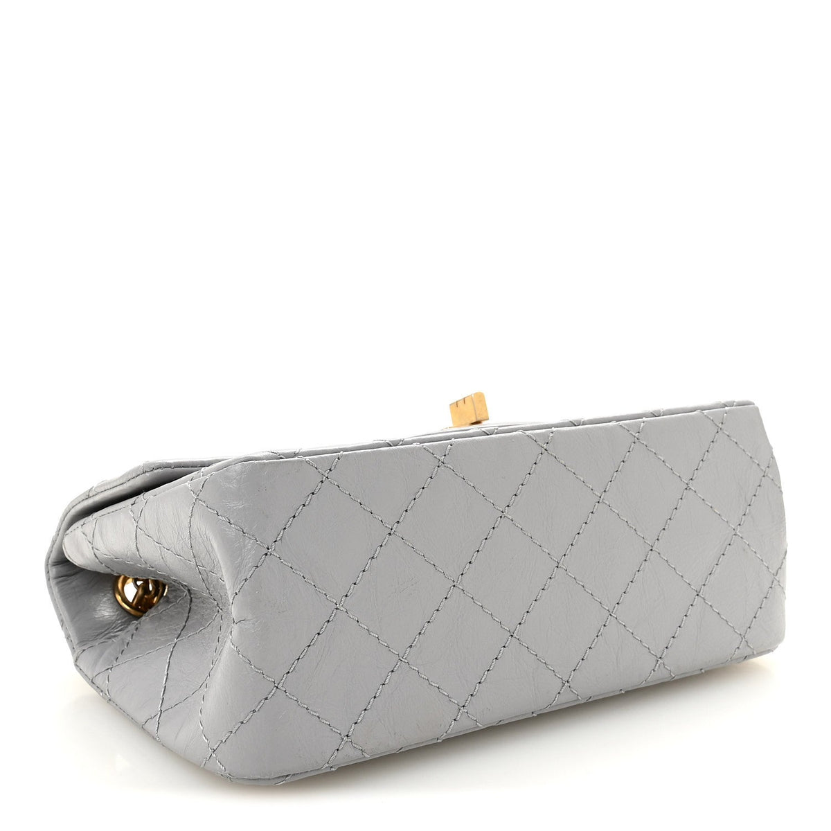 Aged Calfskin Quilted 2.55 Reissue Mini Flap Grey