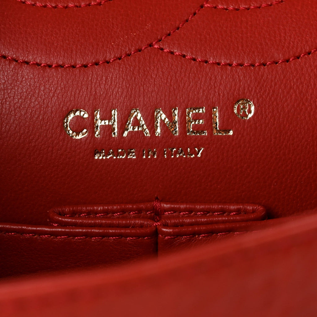 Aged Calfskin Quilted 2.55 Reissue 226 Flap Red