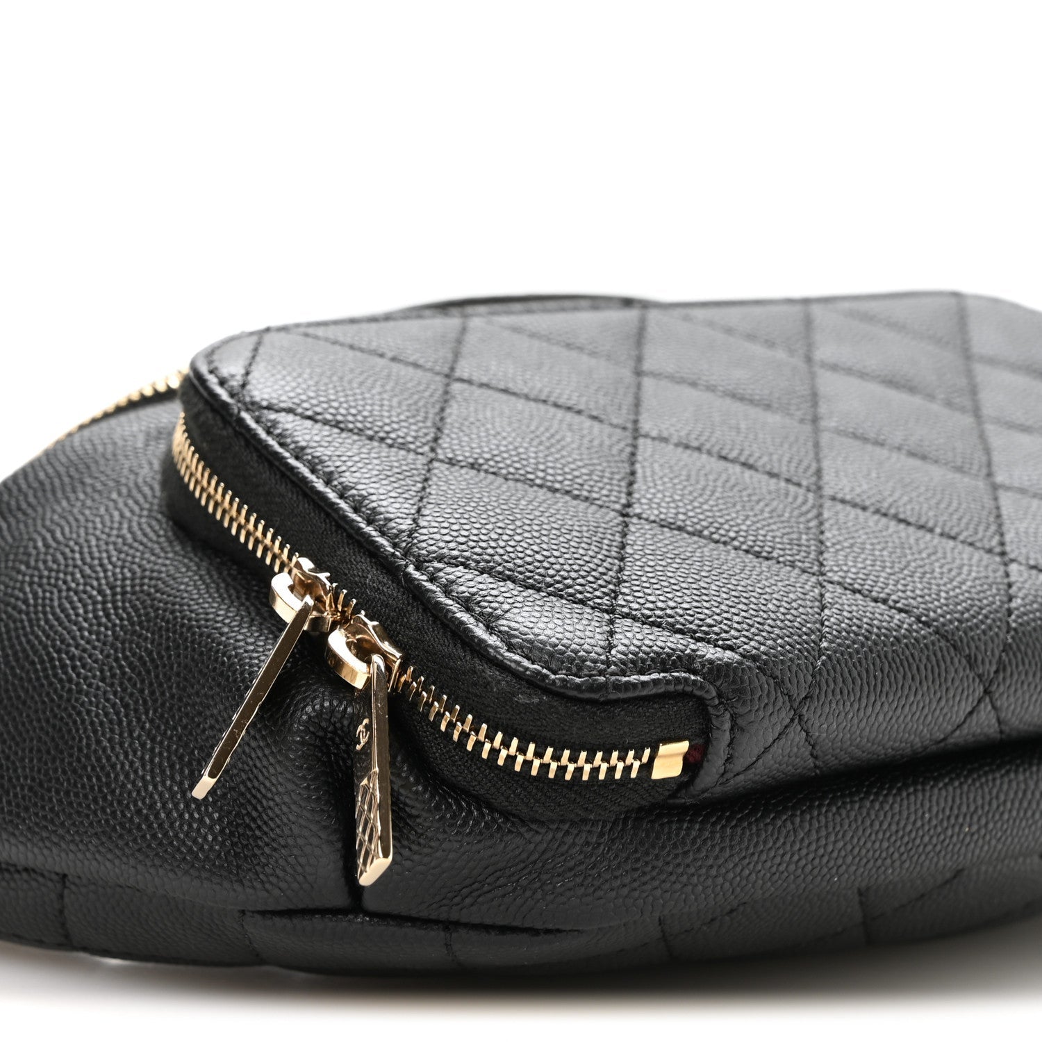 Caviar Quilted Business Affinity Waist Belt Bag Black