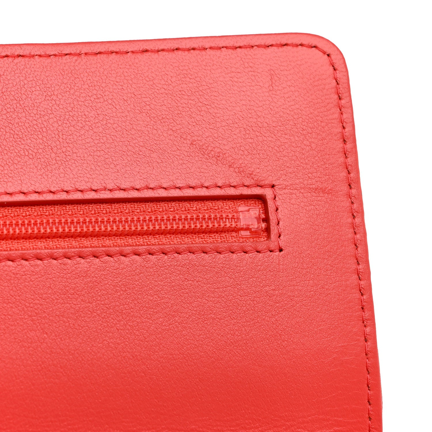 Lambskin Quilted Chanel 19 Wallet On Chain WOC Coral