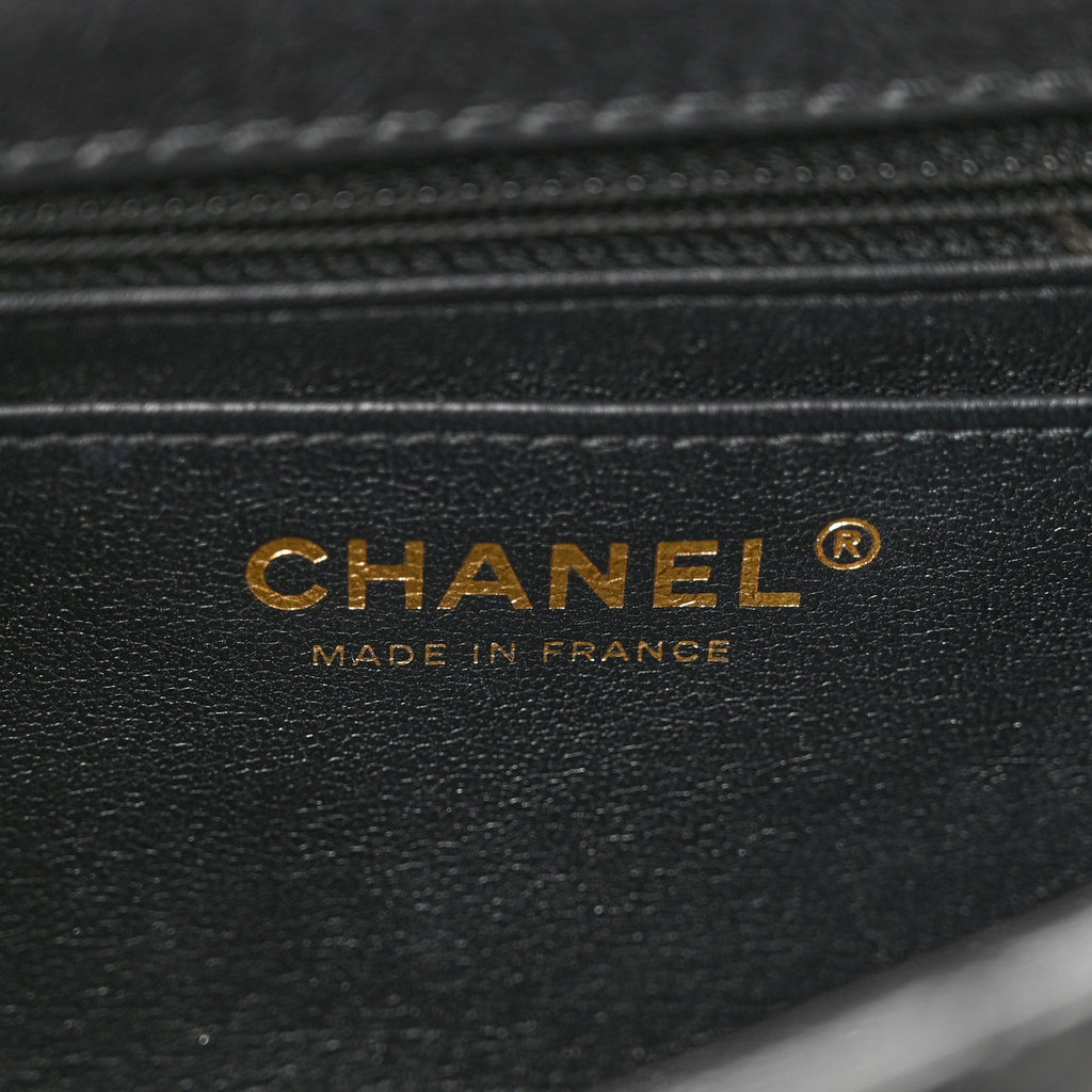 Aged Calfskin Quilted 2.55 Reissue Mini Flap Black