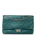 Metallic Calfskin Quilted 2.55 Reissue Flap 227 Turquoise