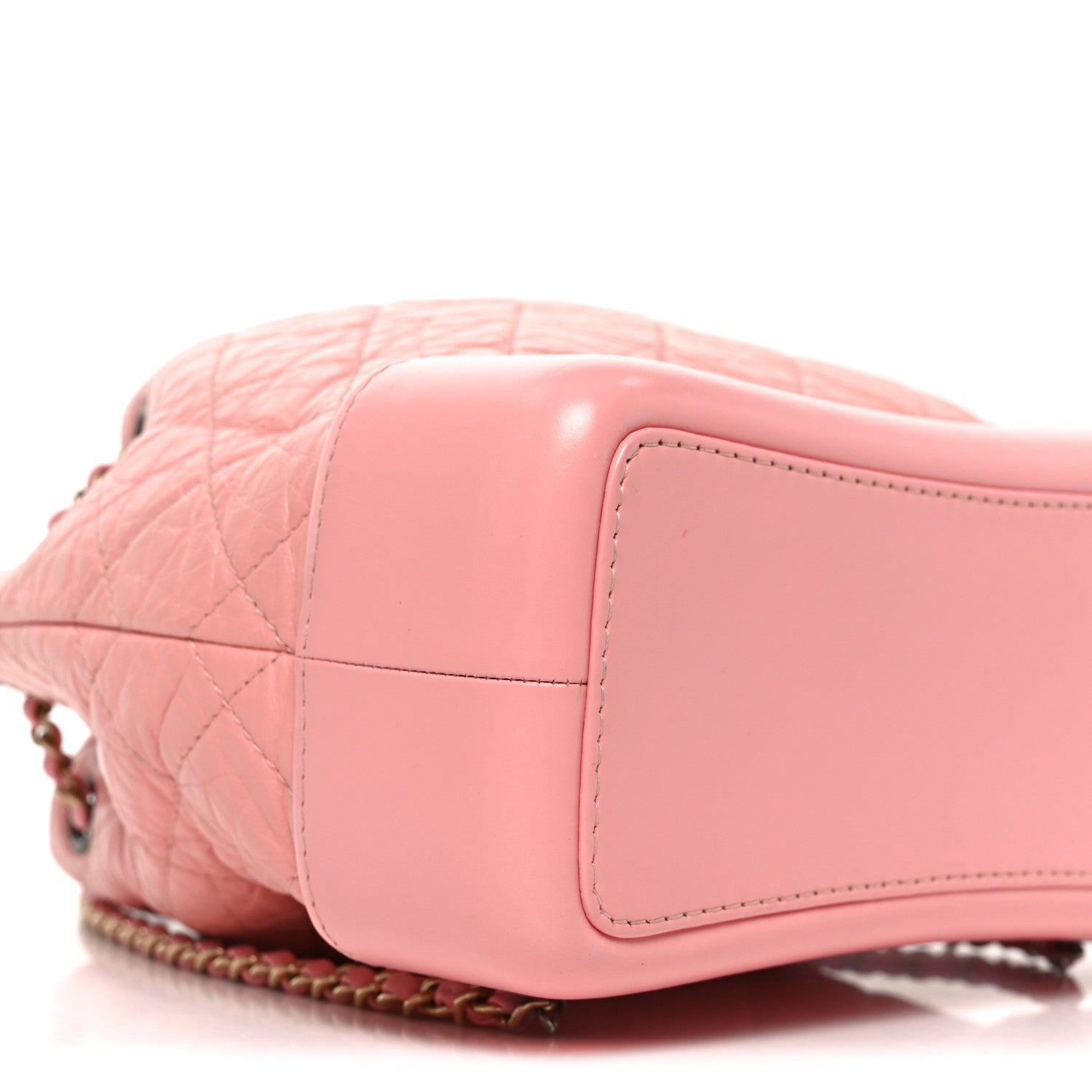 Aged Calfskin Quilted Small Gabrielle Backpack Pink