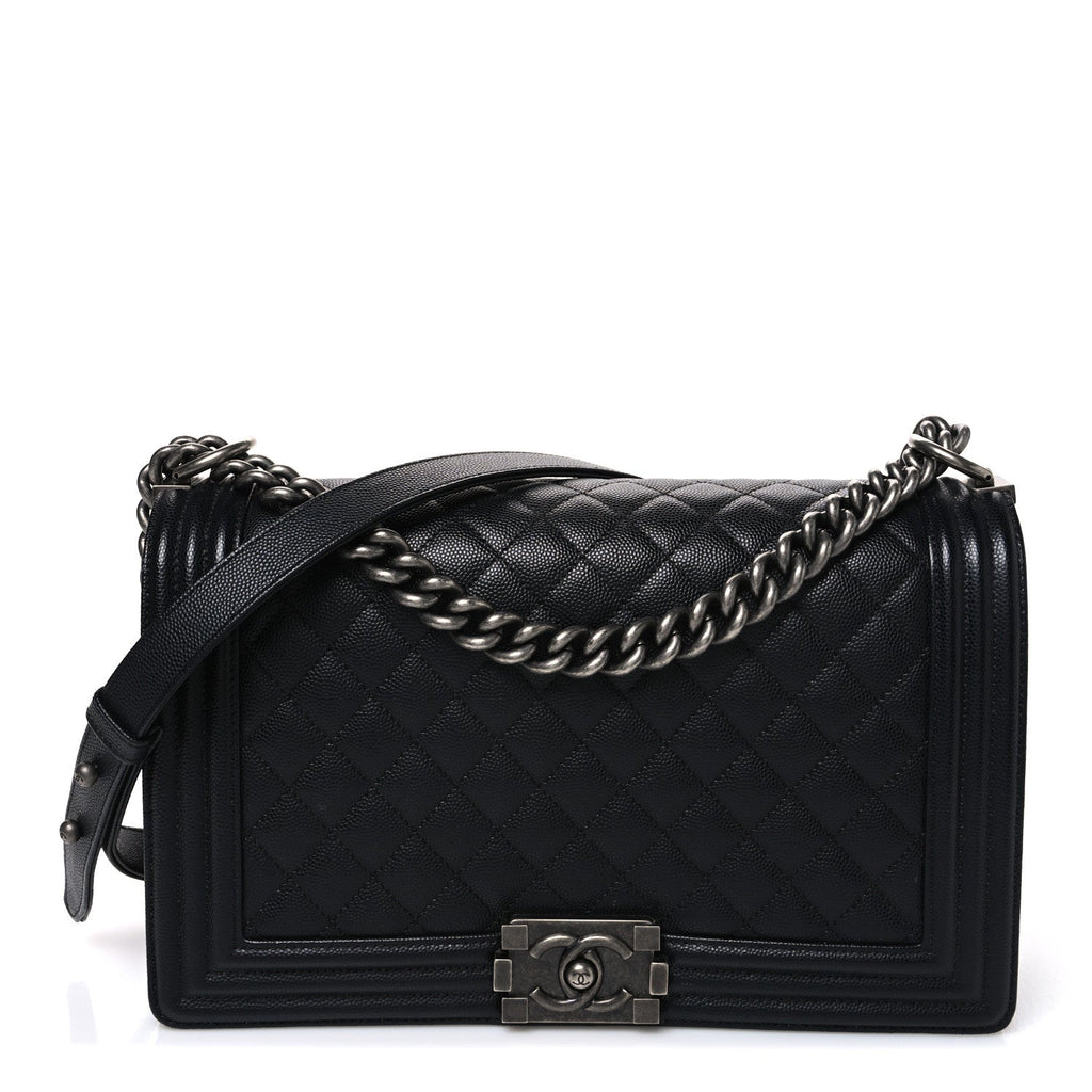 Caviar Quilted New Medium Boy Flap Black