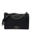 Caviar Quilted New Medium Boy Flap Black