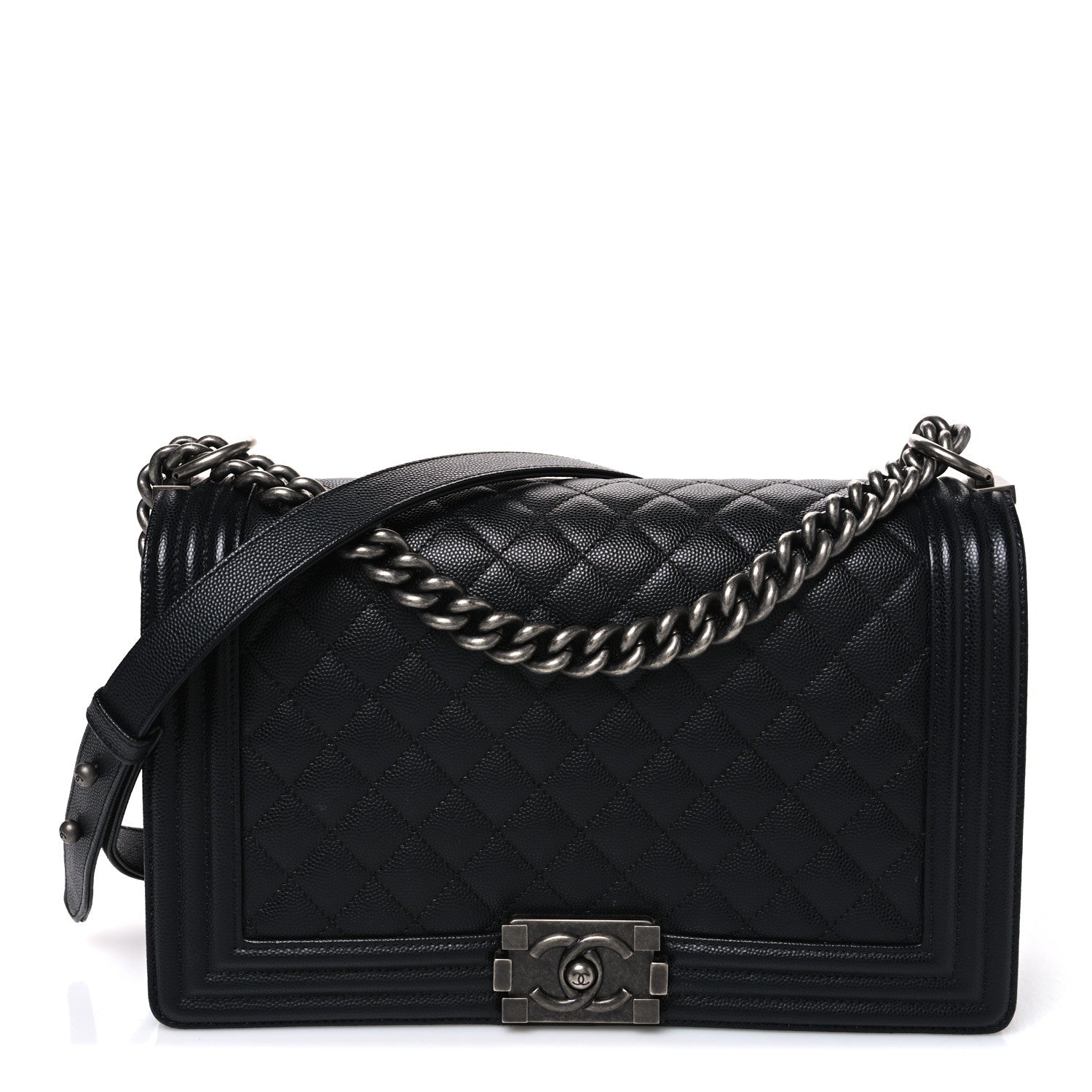 Caviar Quilted New Medium Boy Flap Black