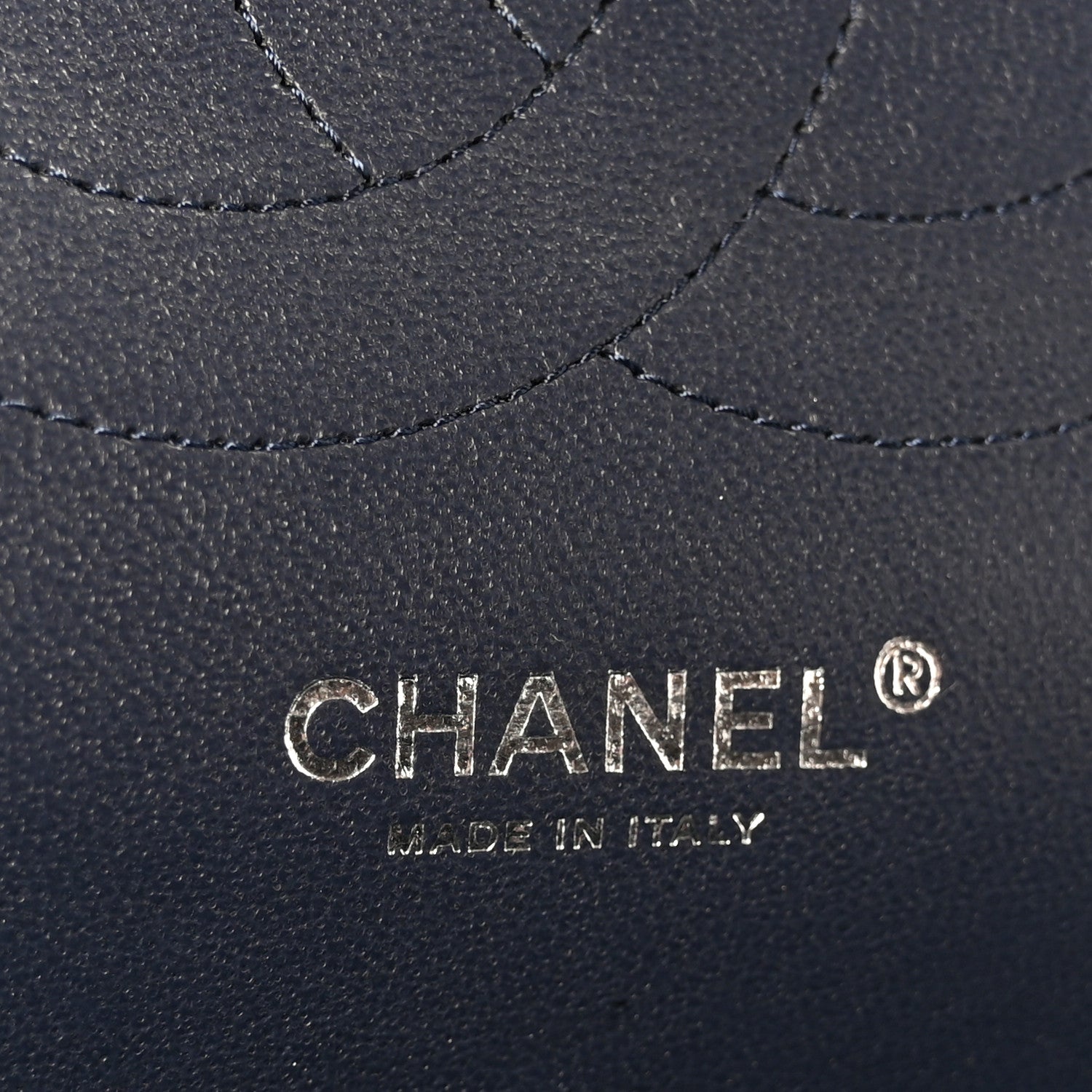 Caviar Quilted Jumbo Double Flap Navy Blue
