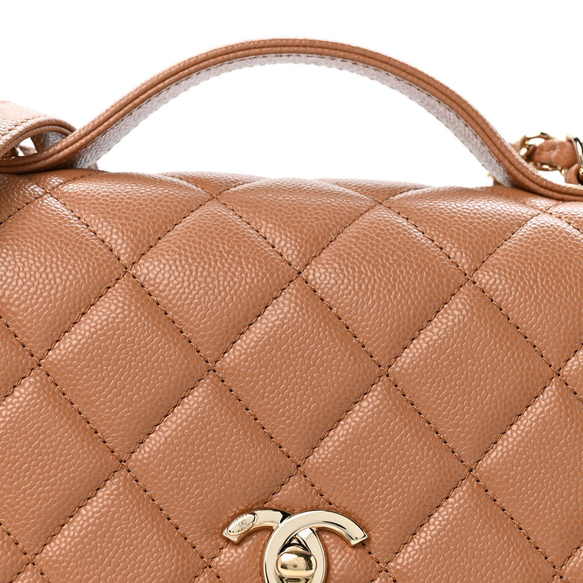 Caviar Quilted Medium Business Affinity Flap Brown