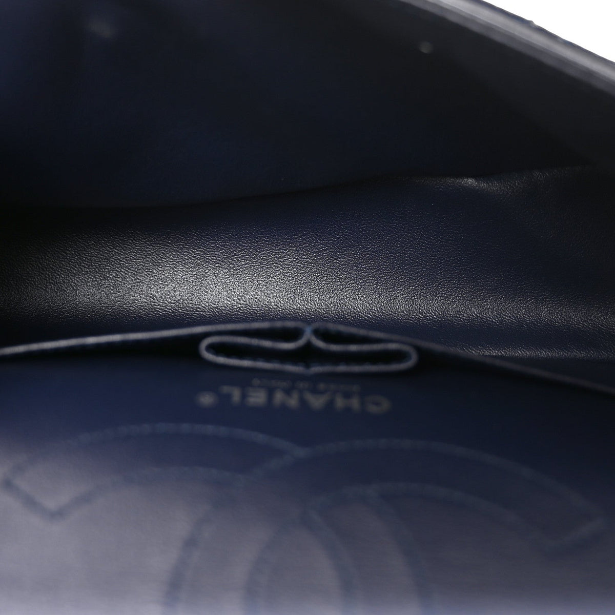 Glazed Calfskin Quilted 2.55 Reissue 225 Flap Dark Navy Blue