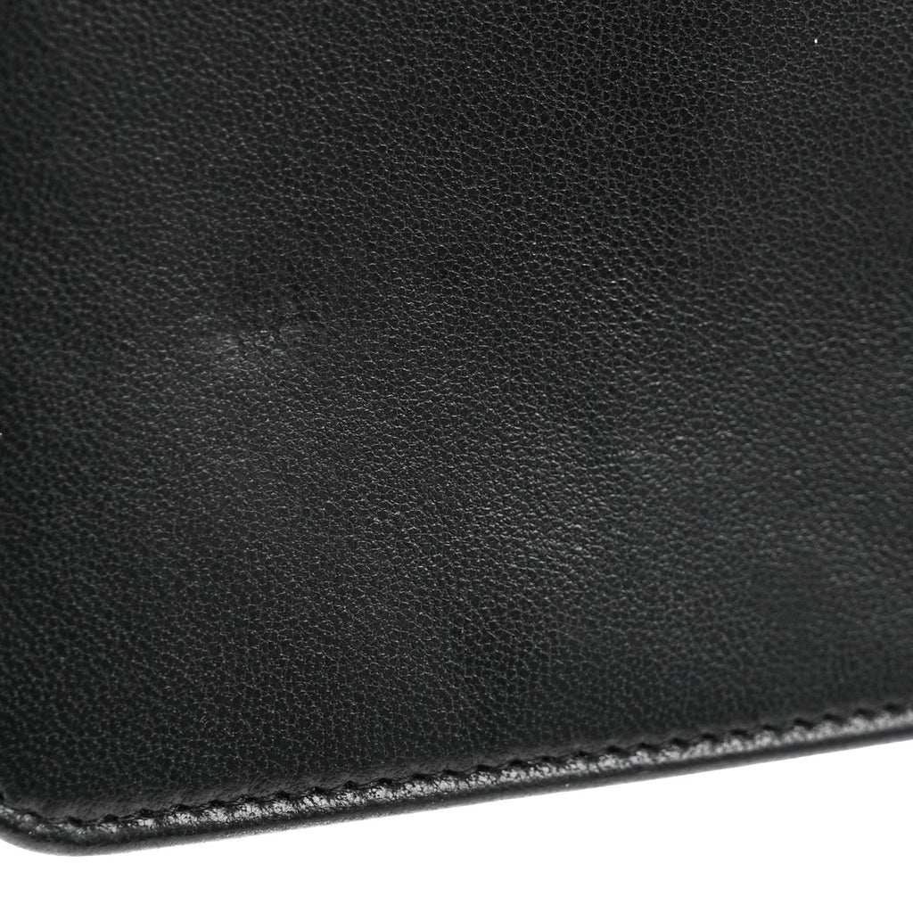 Caviar Sheepskin Chevron Quilted Vintage Mademoiselle Wallet On Chain WOC Black