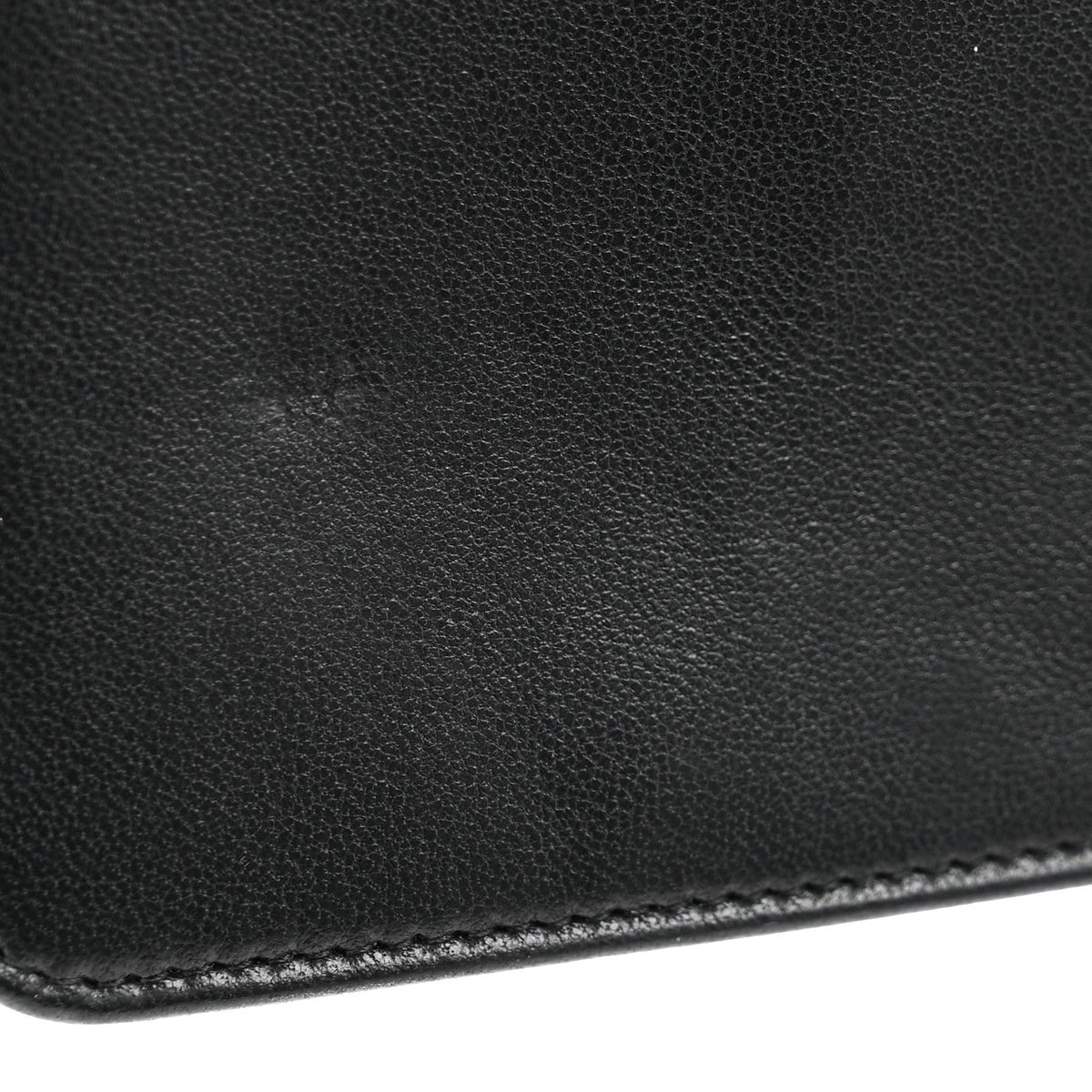 Caviar Sheepskin Chevron Quilted Vintage Mademoiselle Wallet On Chain WOC Black