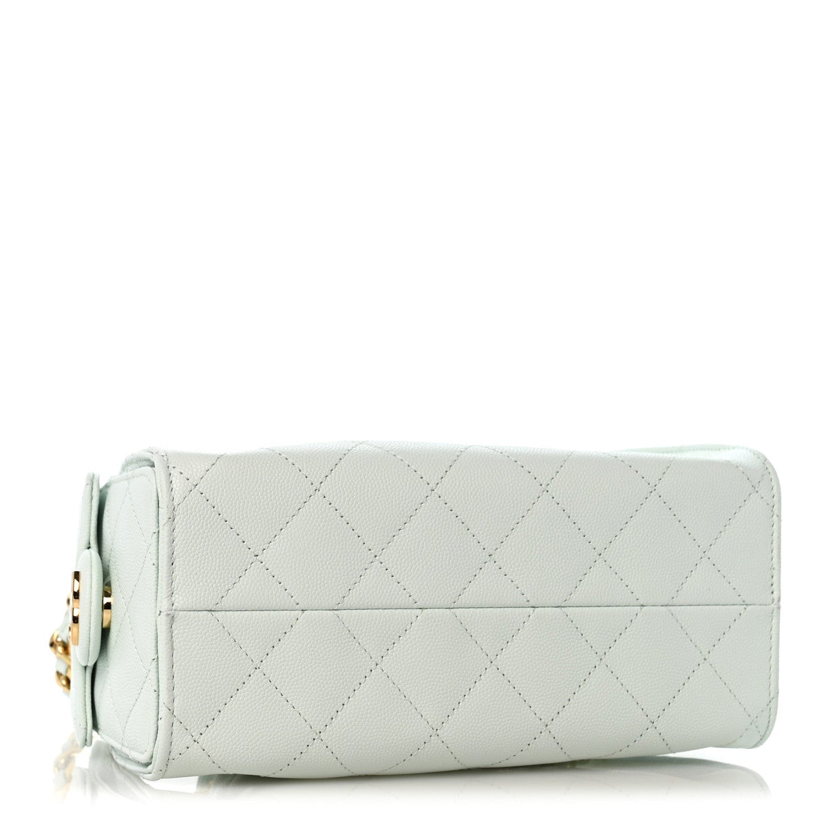 Caviar Quilted Mini Chanel 25 Handbag Light Green
