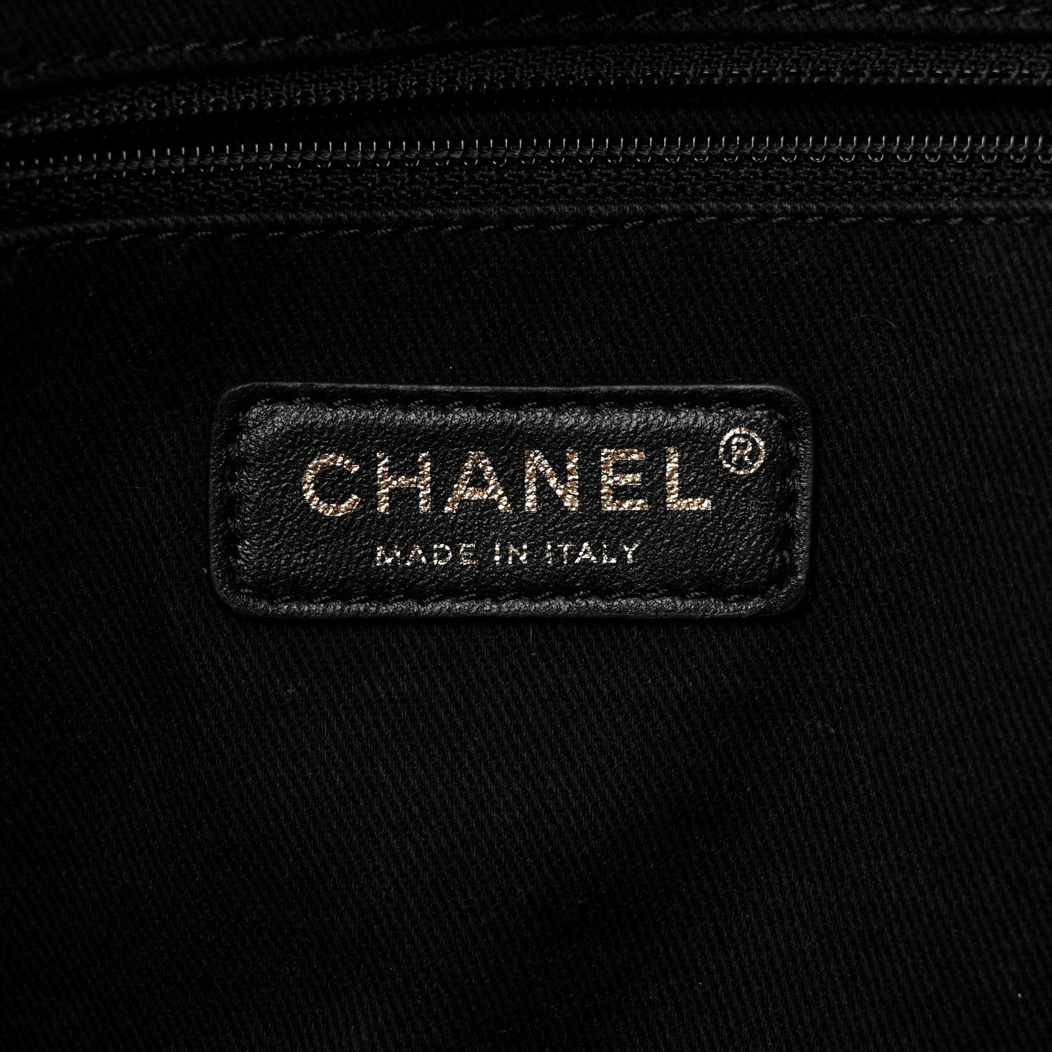 Mixed Fibers Calfskin Small Deauville Tote Black
