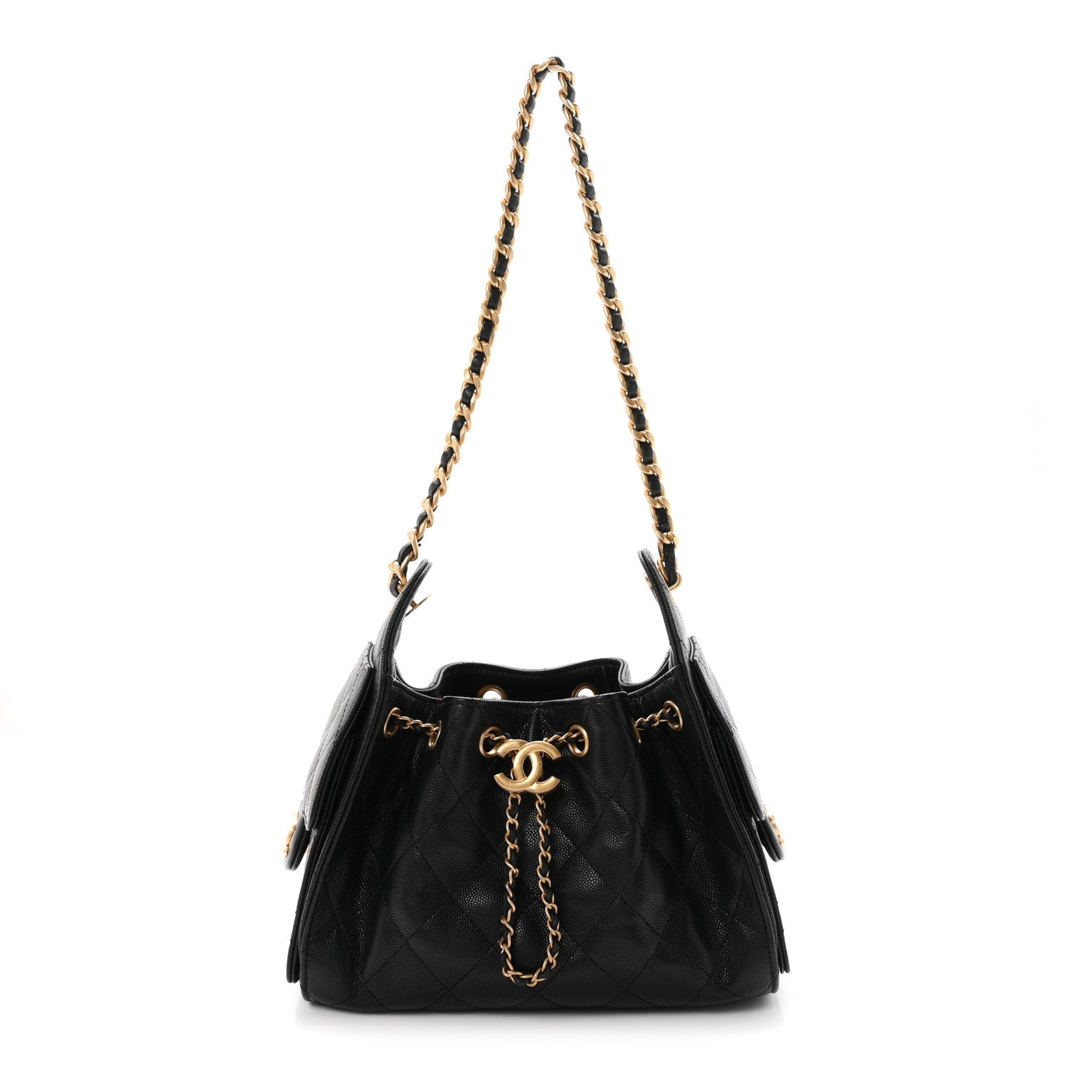 Caviar Quilted Mini Chanel 25 Handbag Black