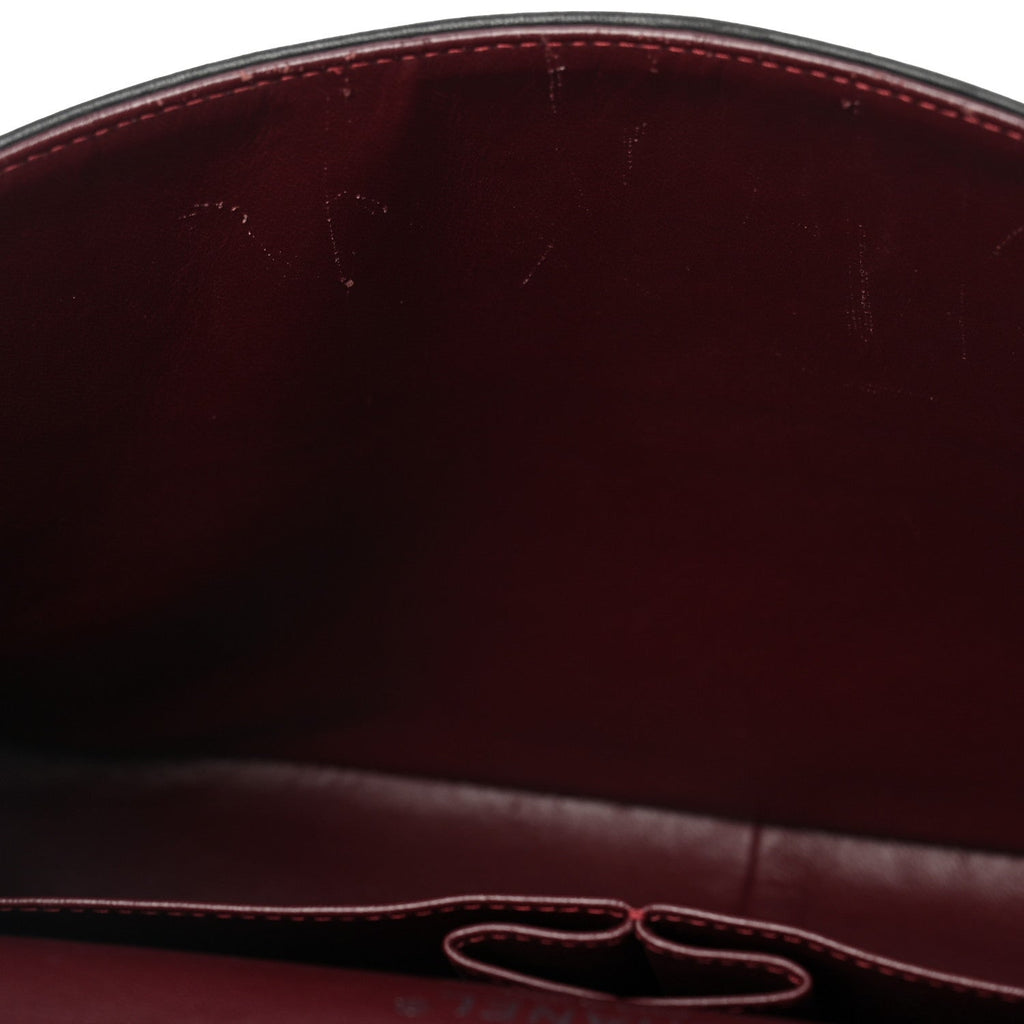 Lambskin Quilted Maxi Double Flap Black