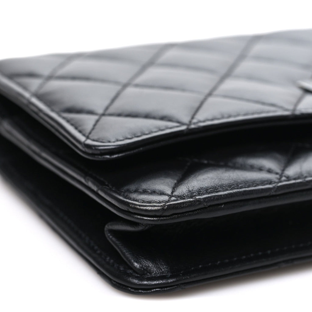 Aged Calfskin Quilted Reissue Wallet On Chain WOC So Black