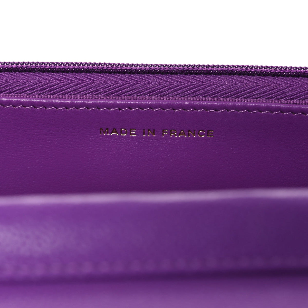 Caviar Quilted Wallet On Chain WOC Purple