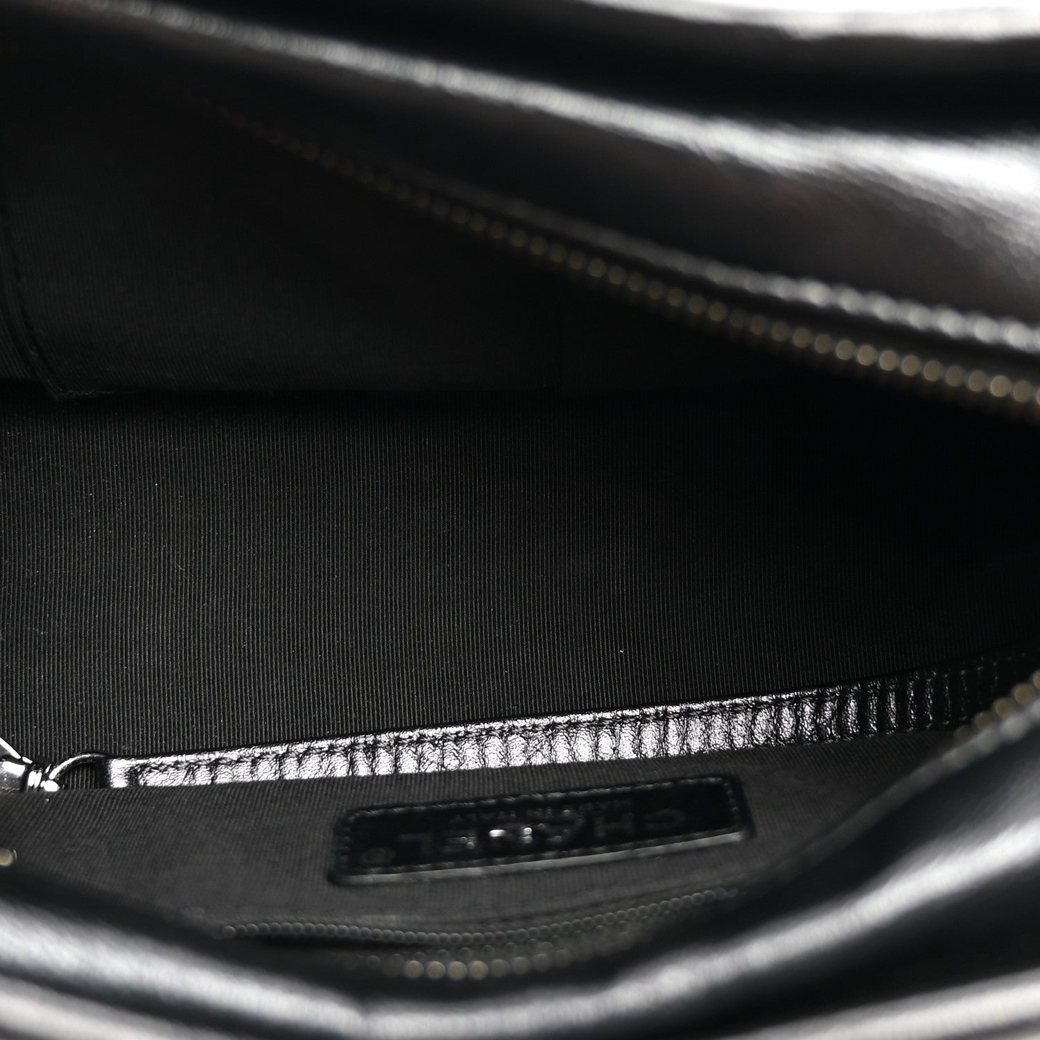 Aged Calfskin CC Quilted Small Gabrielle Hobo Black