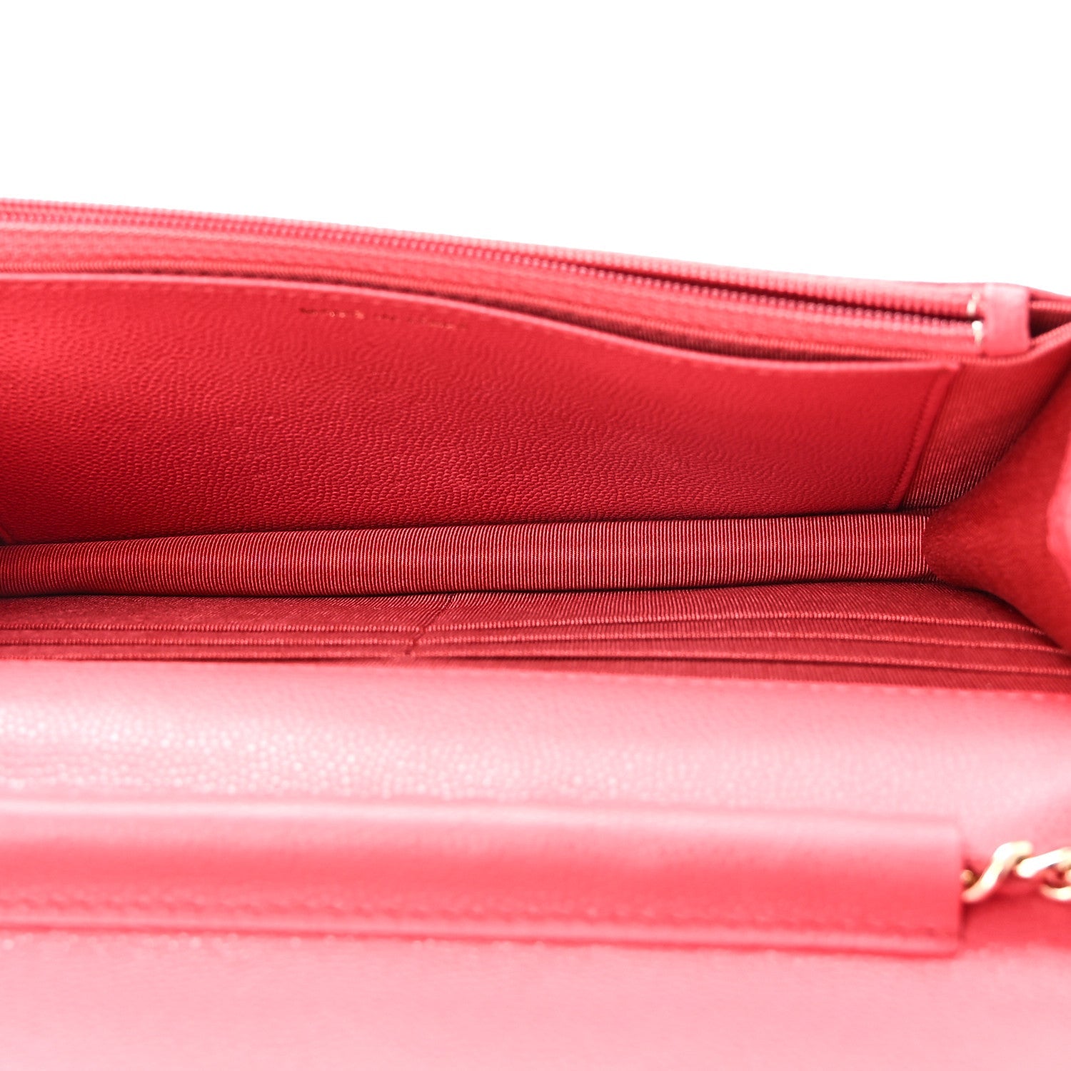 Caviar Quilted Wallet on Chain WOC Pink