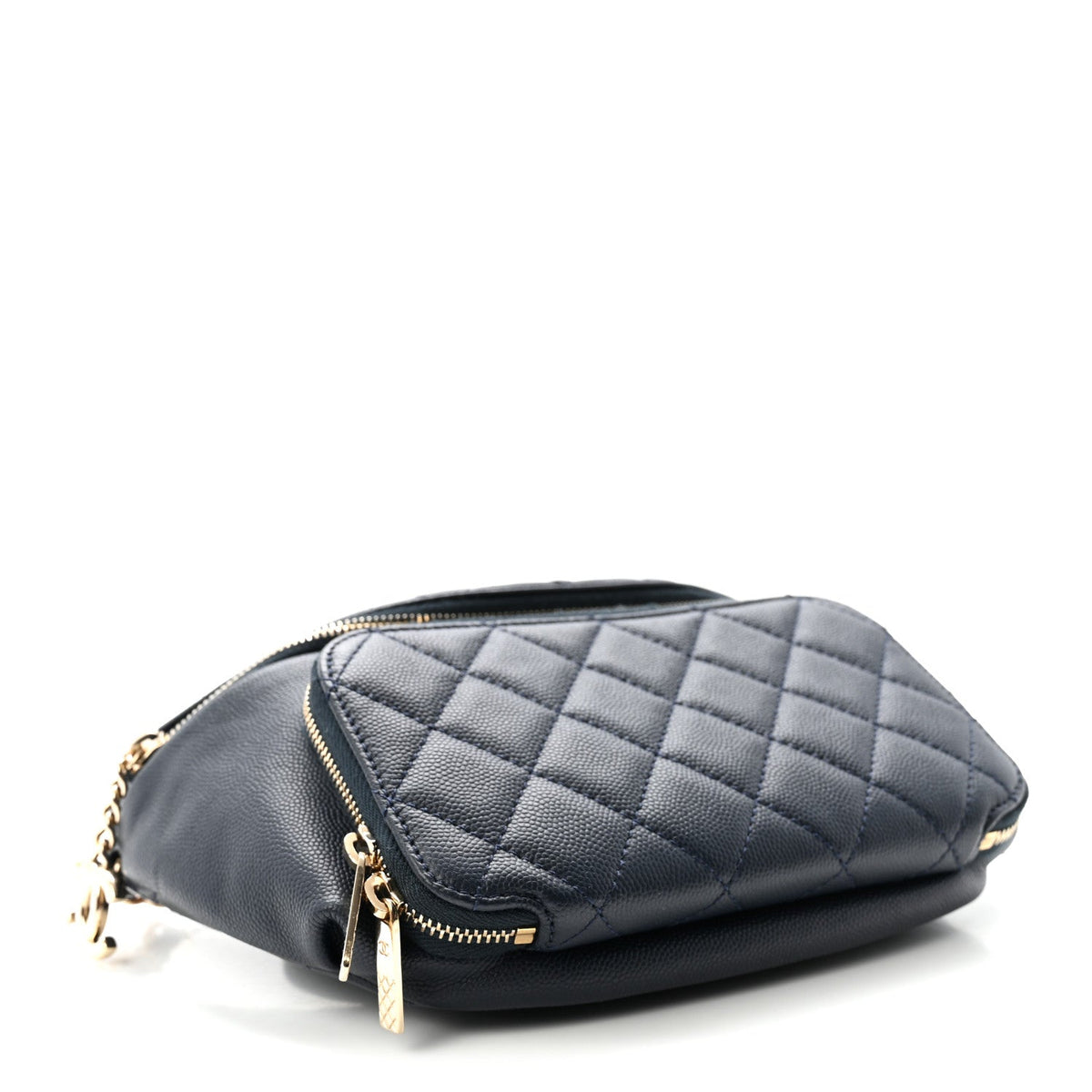 Caviar Quilted Business Affinity Waist Belt Bag Navy