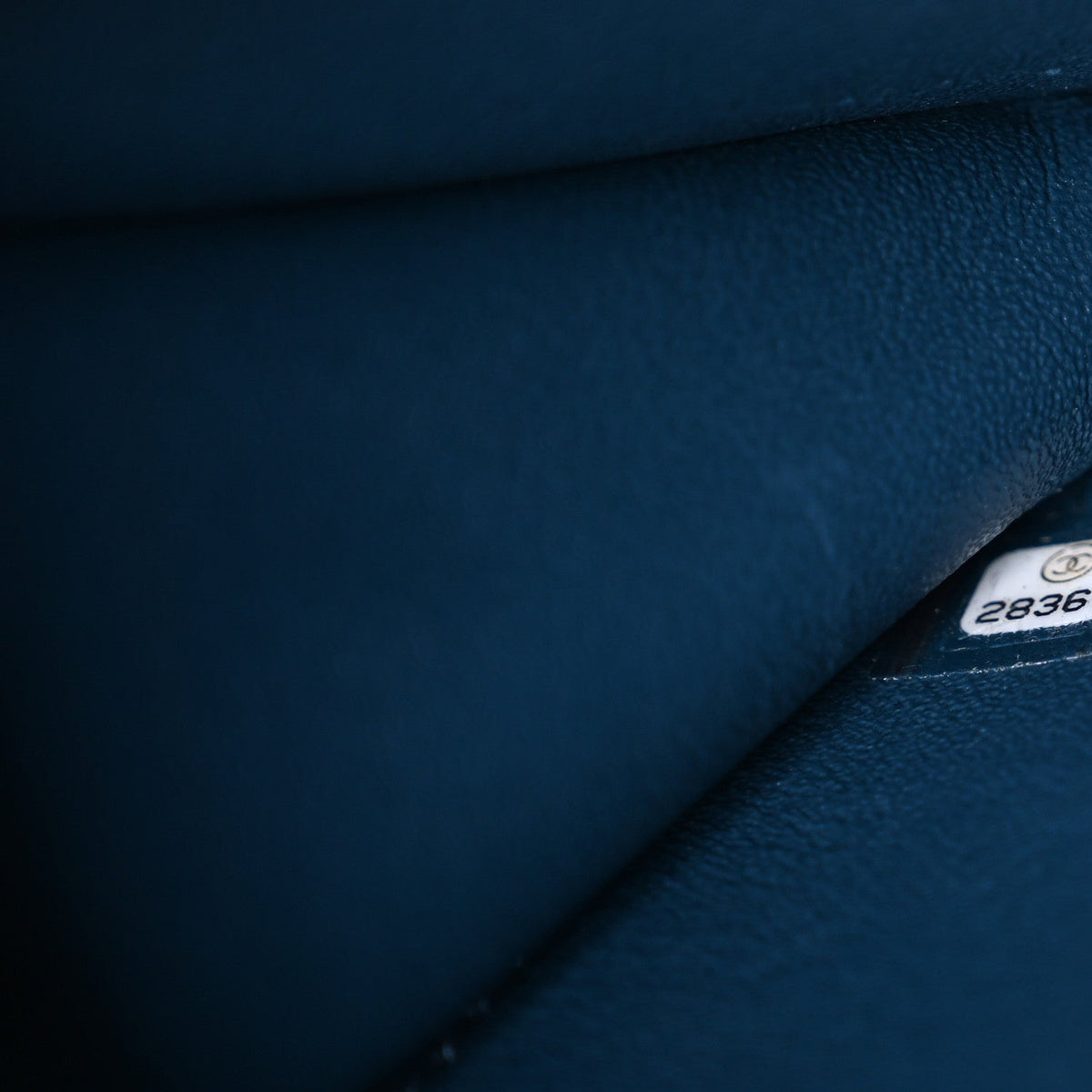 Caviar Quilted Medium CC Filigree Vanity Case Dark Blue