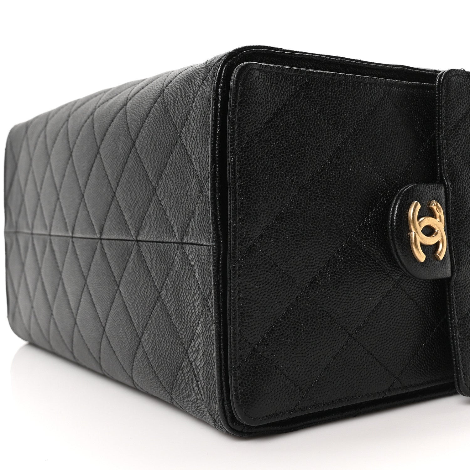 Caviar Quilted Medium Chanel 25 Handbag Black