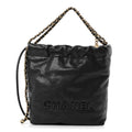 Shiny Caviar Quilted Monochrome Mini Chanel 22 Black