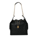 Caviar Quilted Medium Chanel 25 Handbag Black