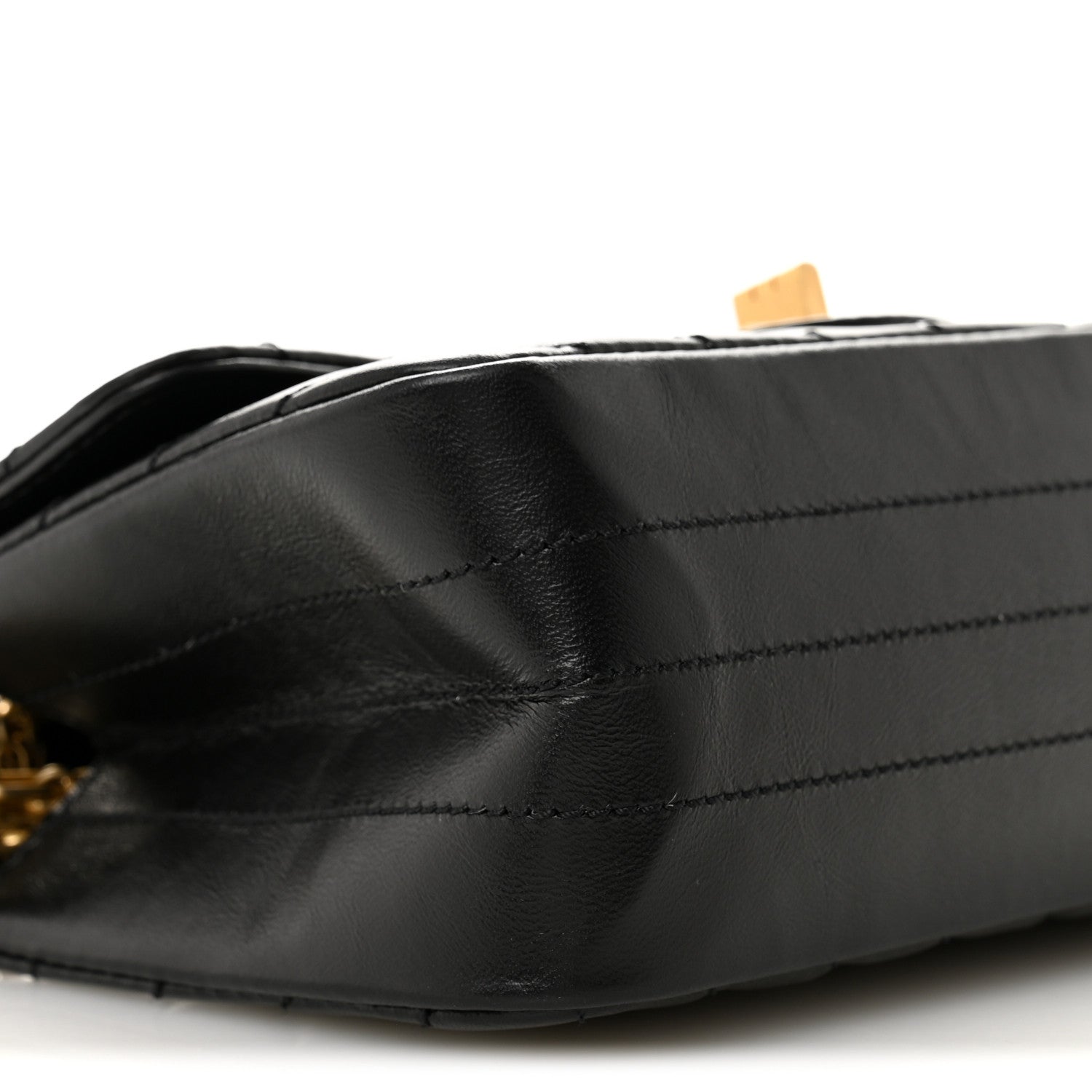 Aged Calfskin Chevron Quilted 2.55 Reissue Mini Flap Black
