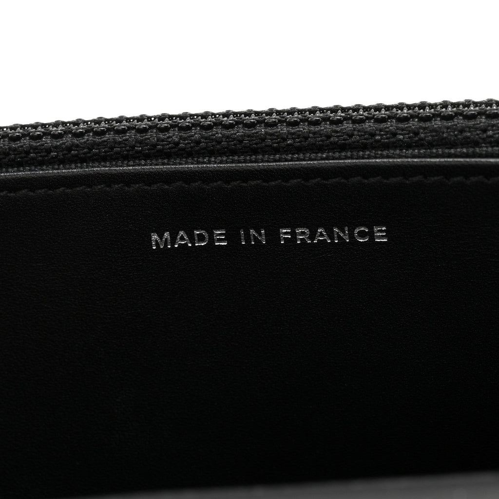 Patent Quilted Wallet On Chain WOC Black