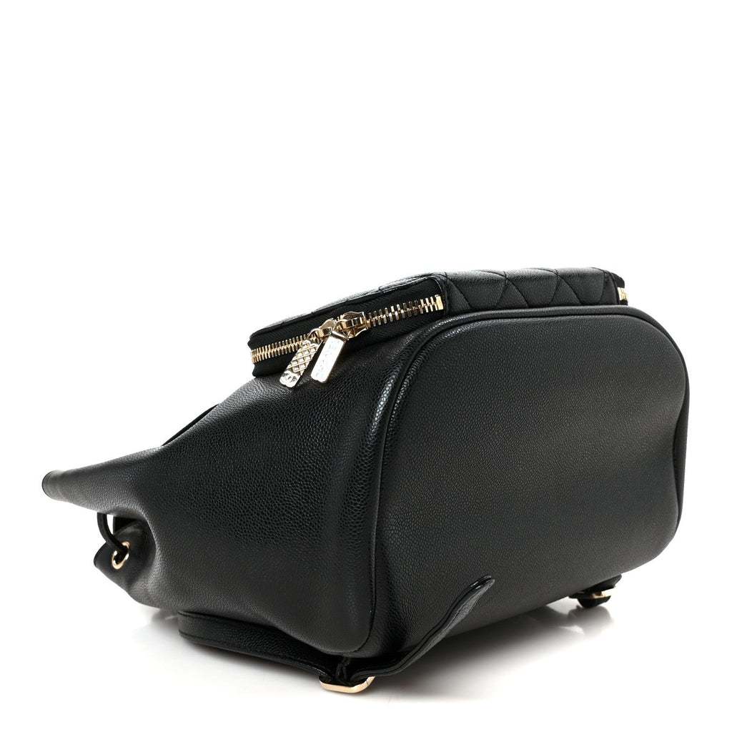 Caviar Quilted Business Affinity Backpack Black