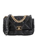 Lambskin Quilted Medium Chanel 19 Flap Black