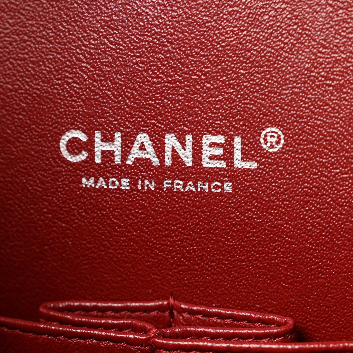 Patent Quilted Maxi Double Flap Red