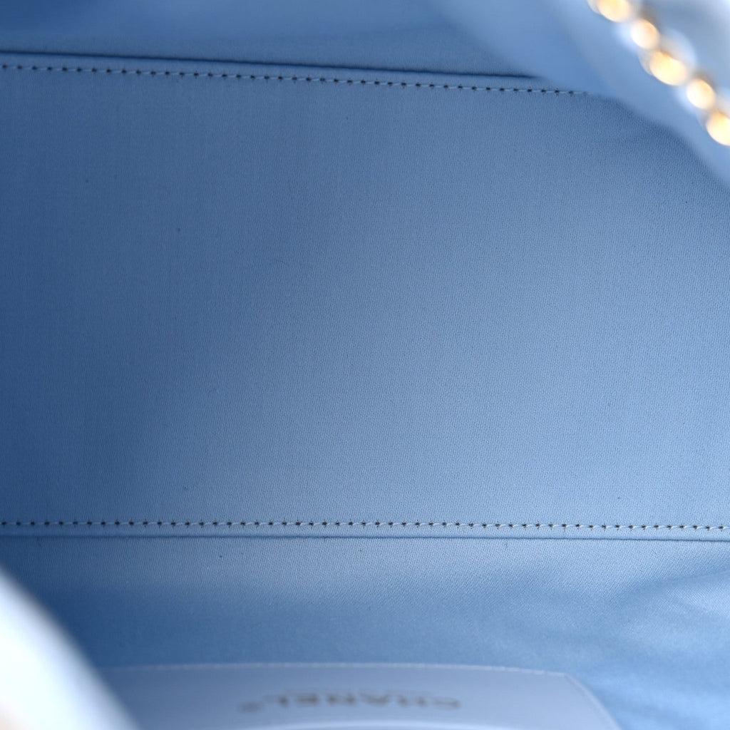 Caviar Quilted Small Chanel 25 Handbag Light Blue