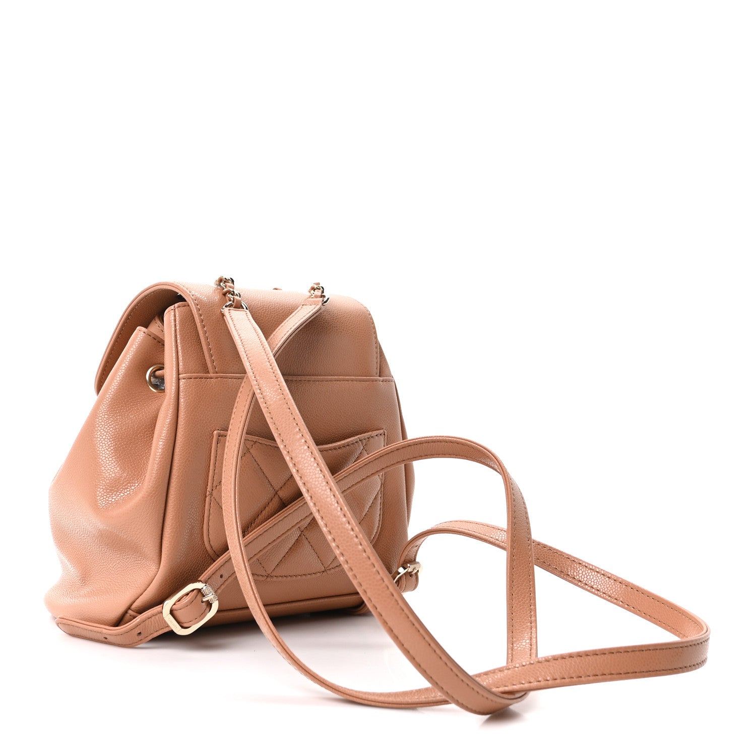 Caviar Quilted Mini Business Affinity Backpack Brown