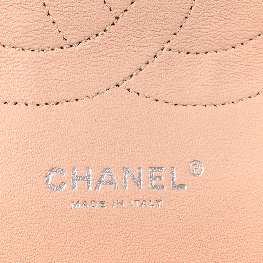 Caviar Quilted Jumbo Double Flap Light Pink