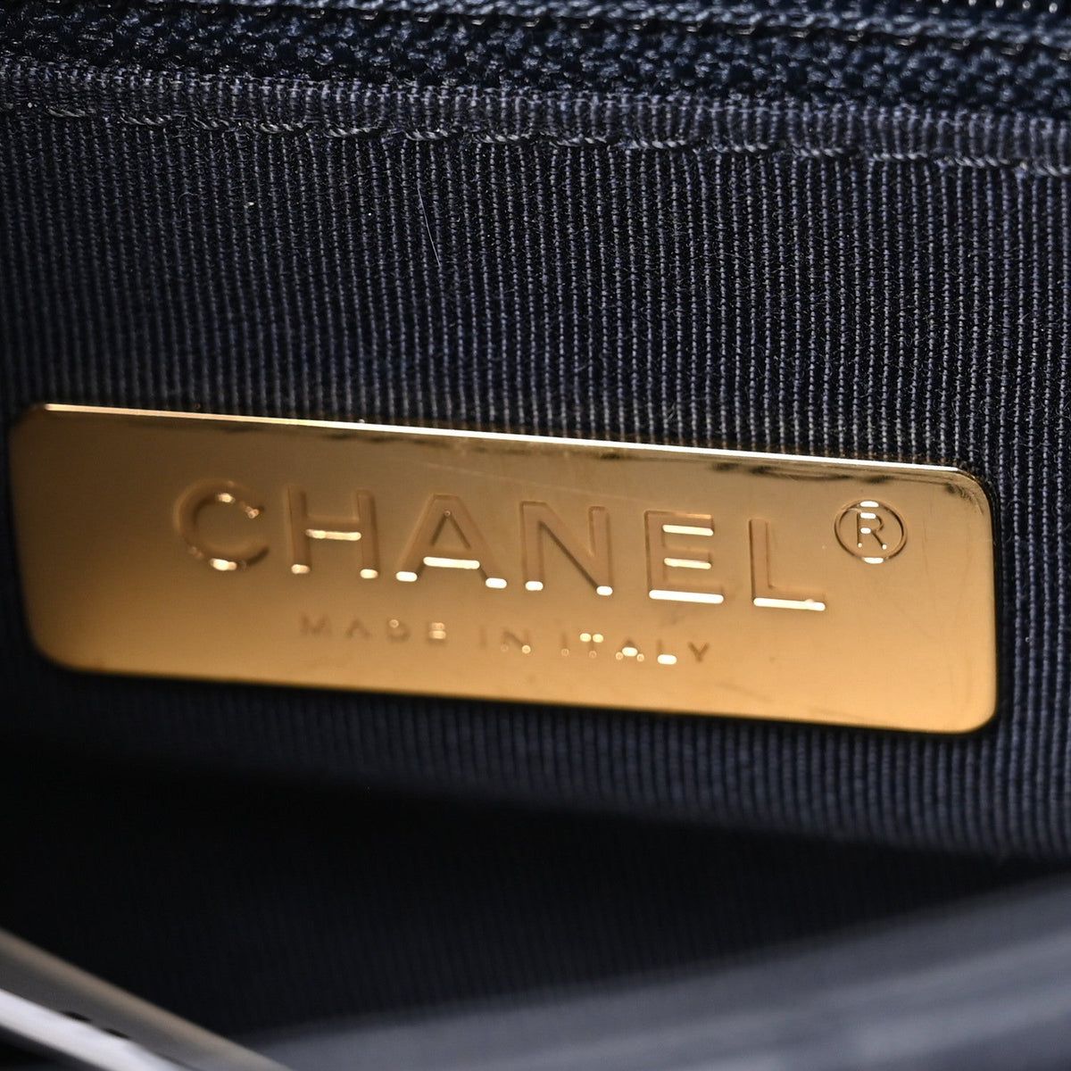 Goatskin Quilted Medium Chanel 19 Flap Navy Blue