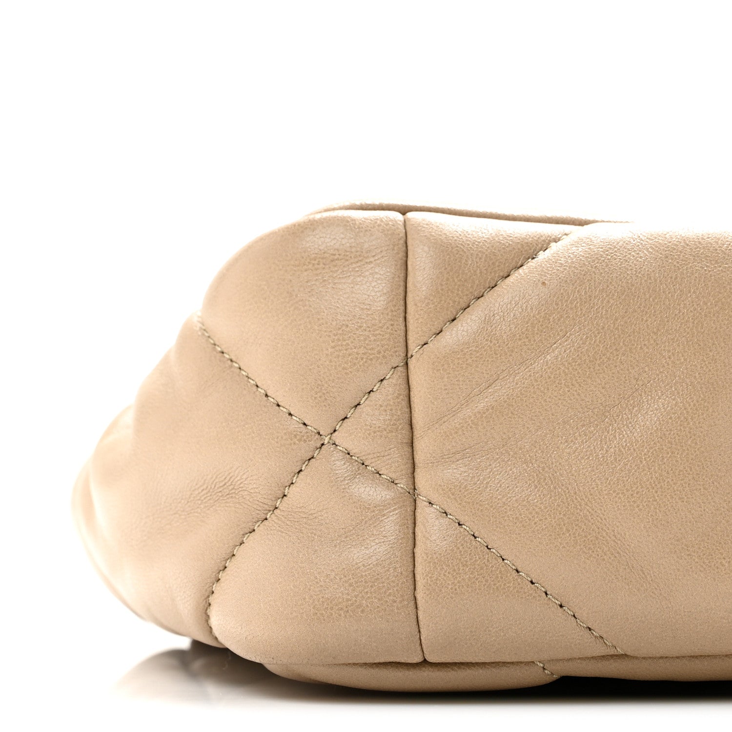 Lambskin Quilted Medium Chanel 19 Flap Dark Beige