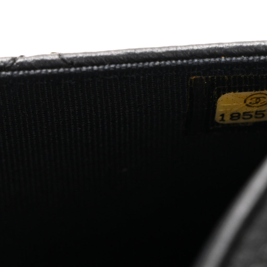 Lambskin Quilted Wallet On Chain WOC Black