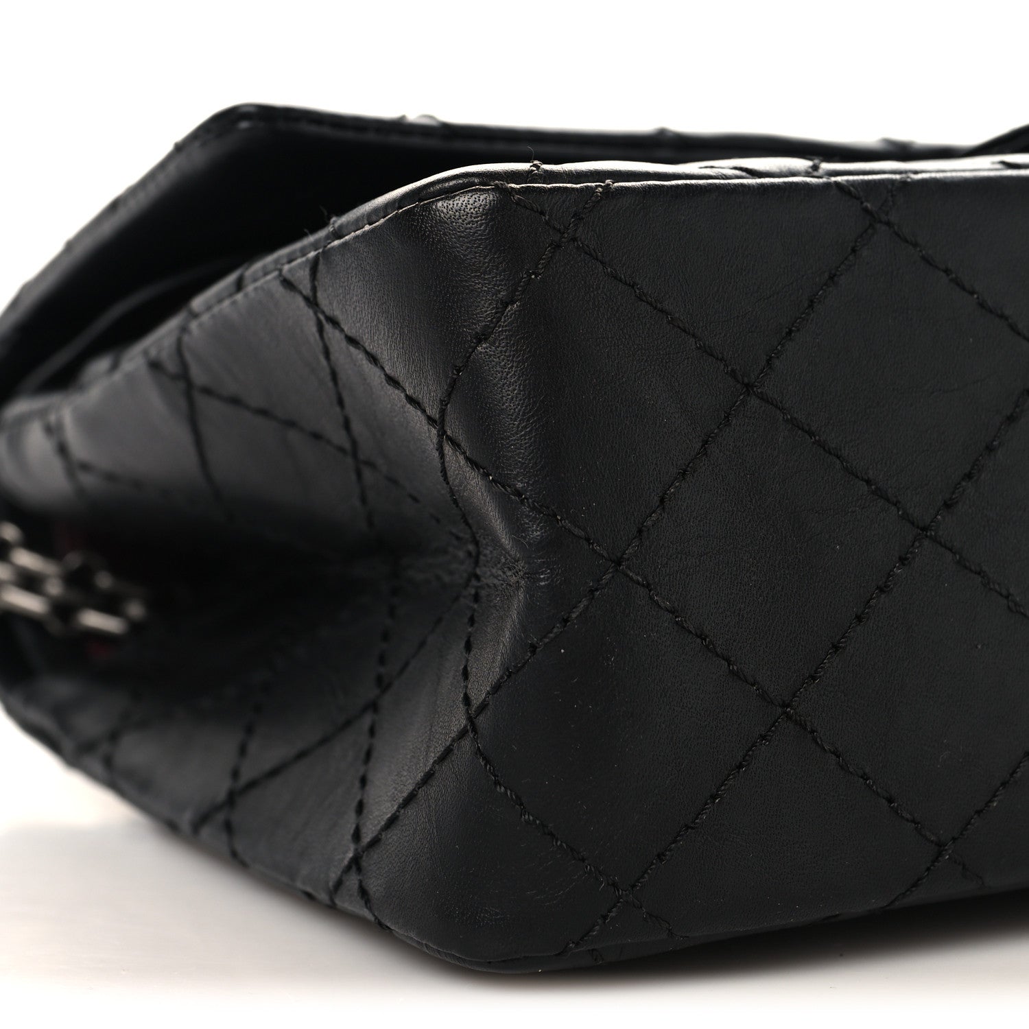 Aged Calfskin Quilted 2.55 Reissue 225 Flap Black