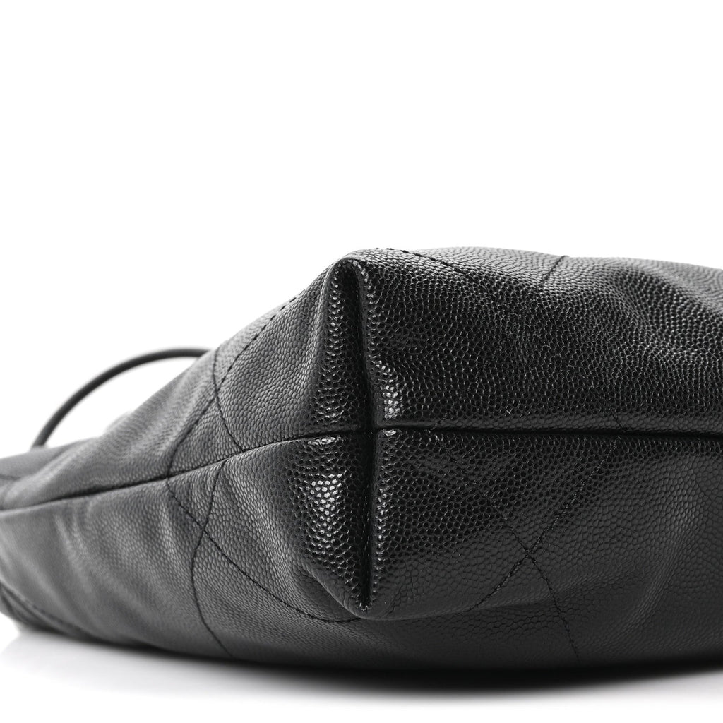 Shiny Caviar Quilted Monochrome Mini Chanel 22 Black