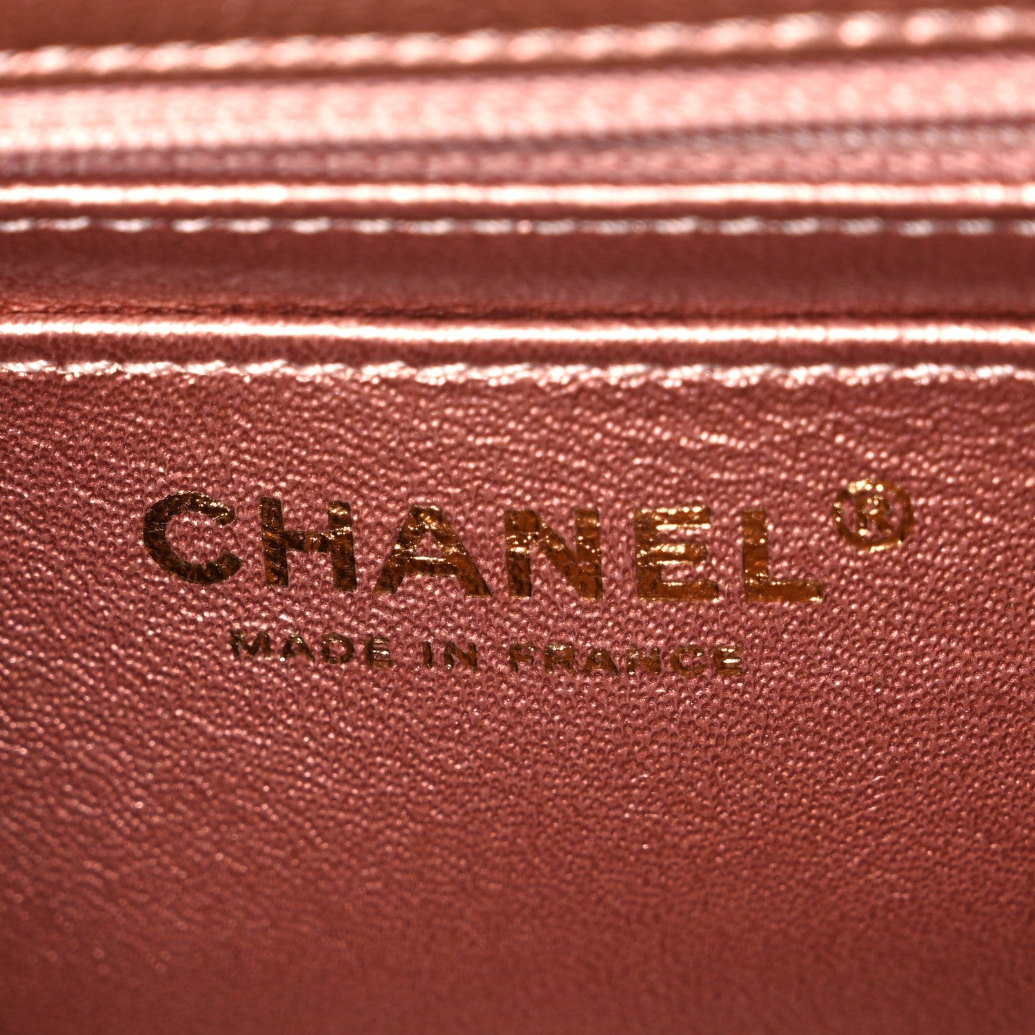 Metallic Grained Calfskin Quilted 2.55 Reissue Mini Flap Copper Pink Copper Pink