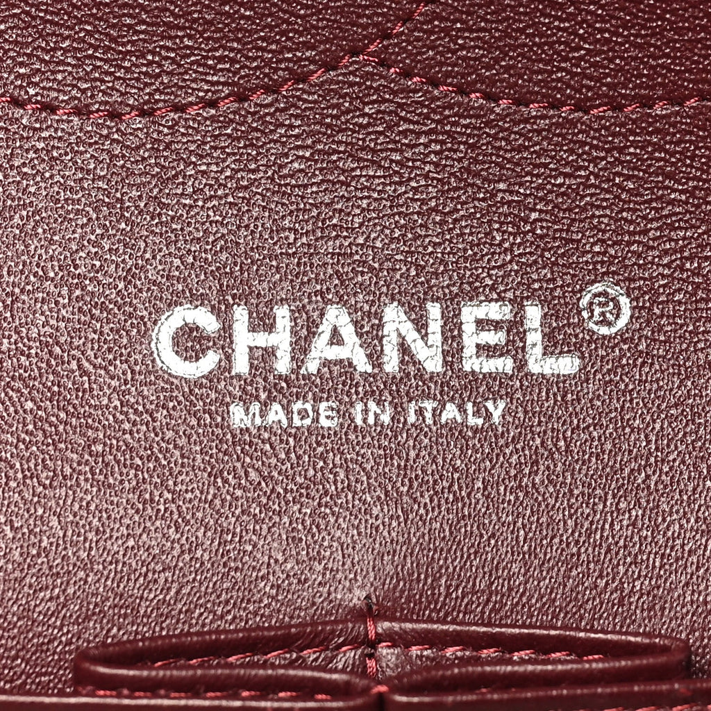 Lambskin Quilted Jumbo Double Flap Black
